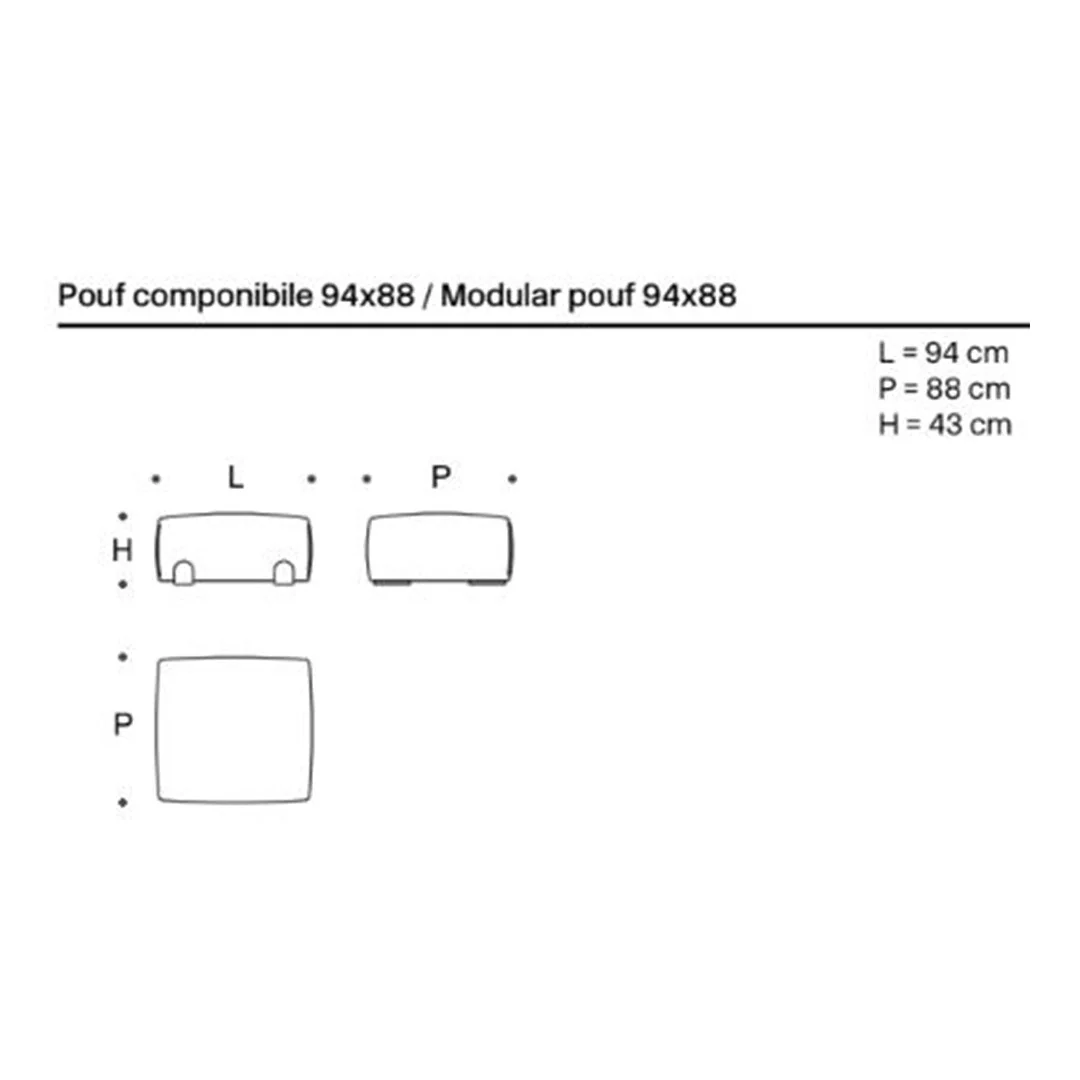 Simposio Modular Pouf - Designers Cove