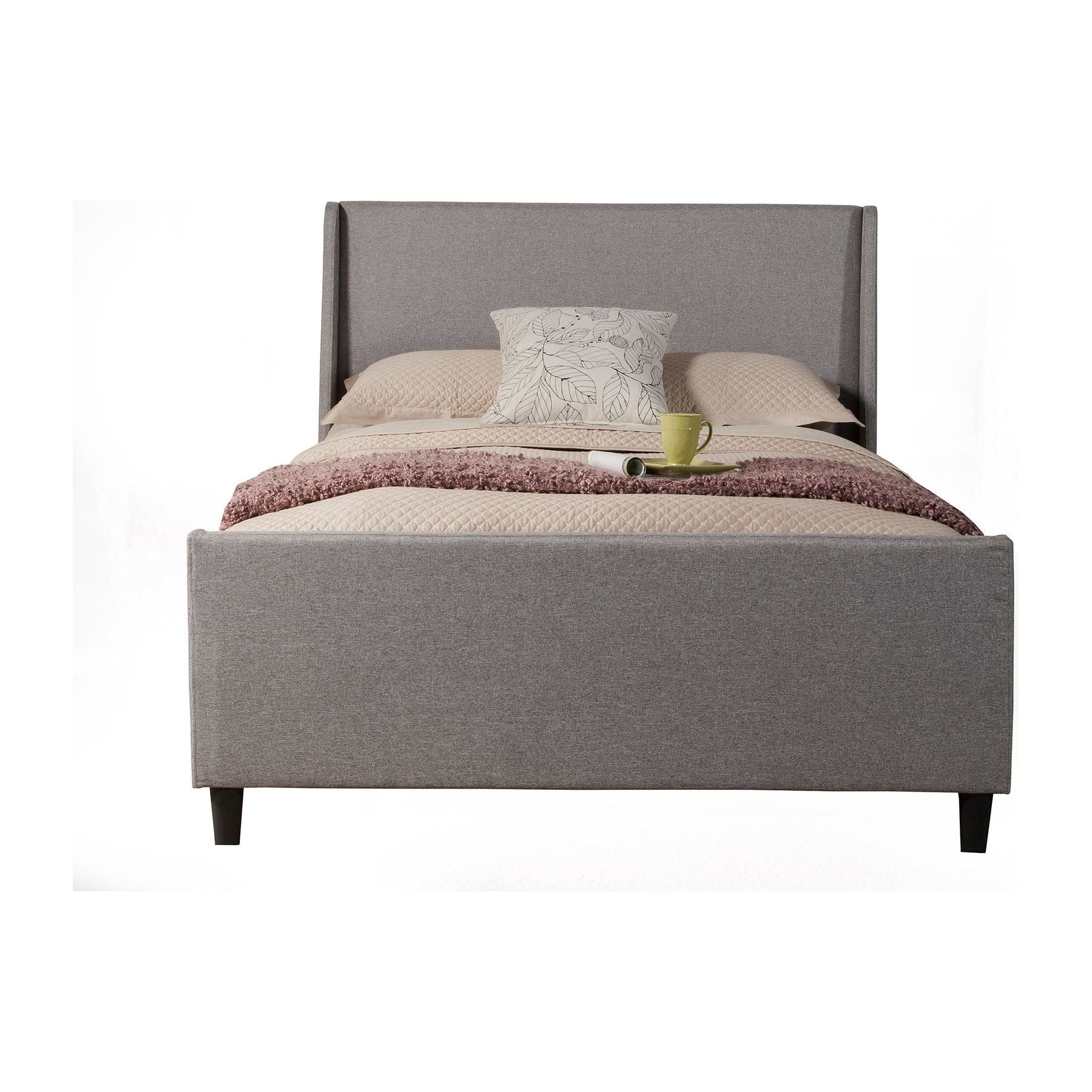 Amber Bed, Grey Linen - Designers Cove