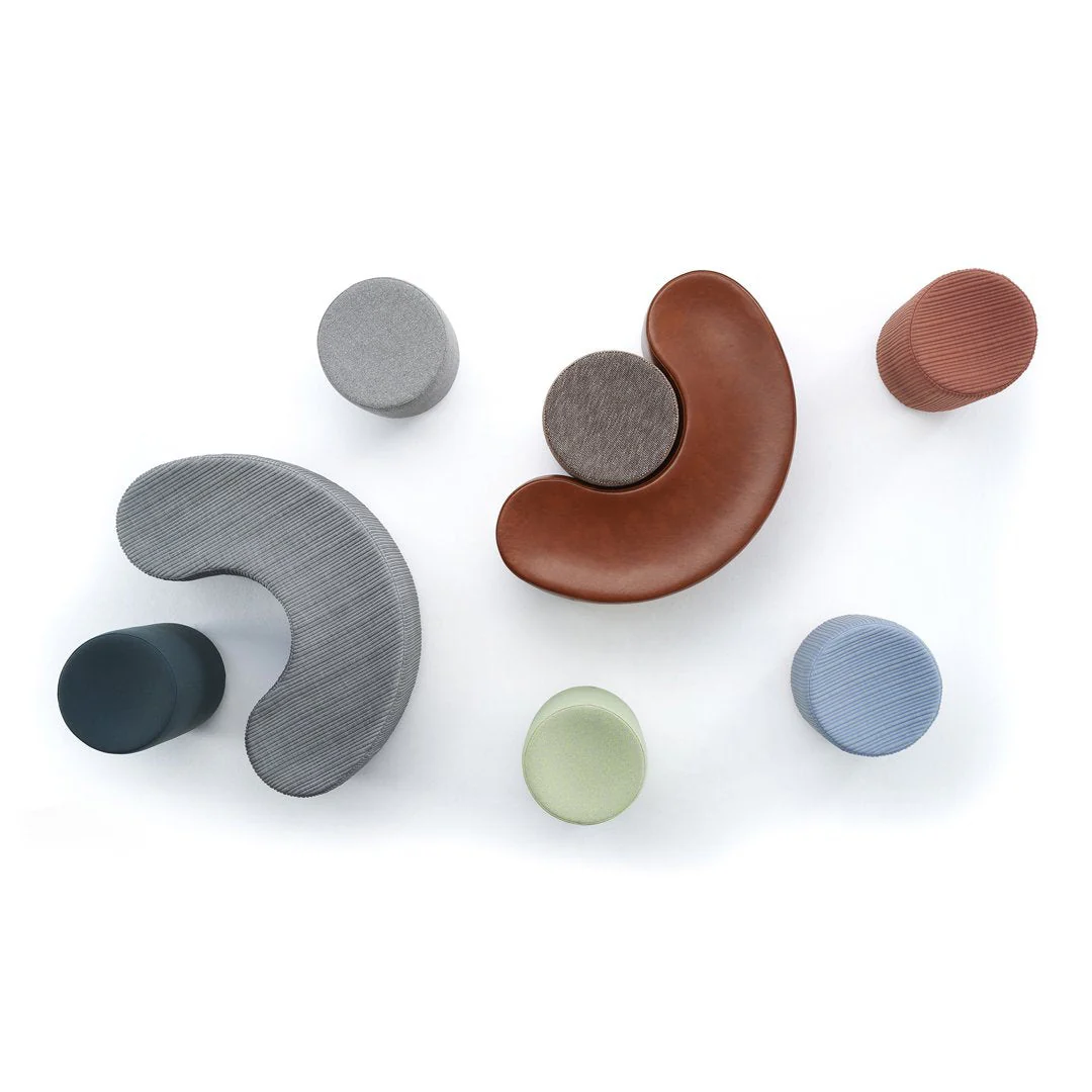 Dividuals Pouf w/ Swivel Base - Designers Cove