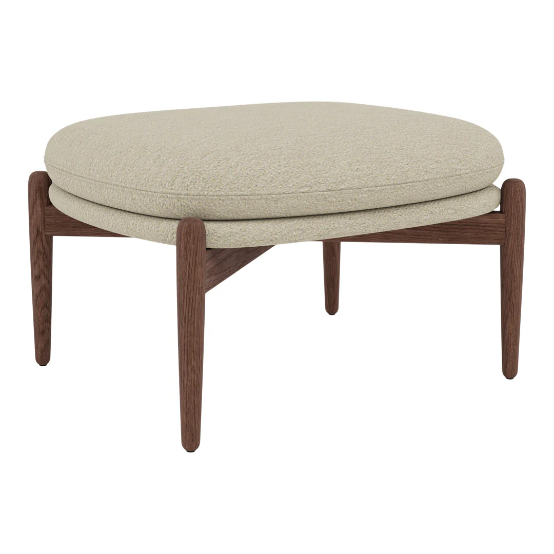 Embrace Ottoman - Stained Oak Base - Designers Cove