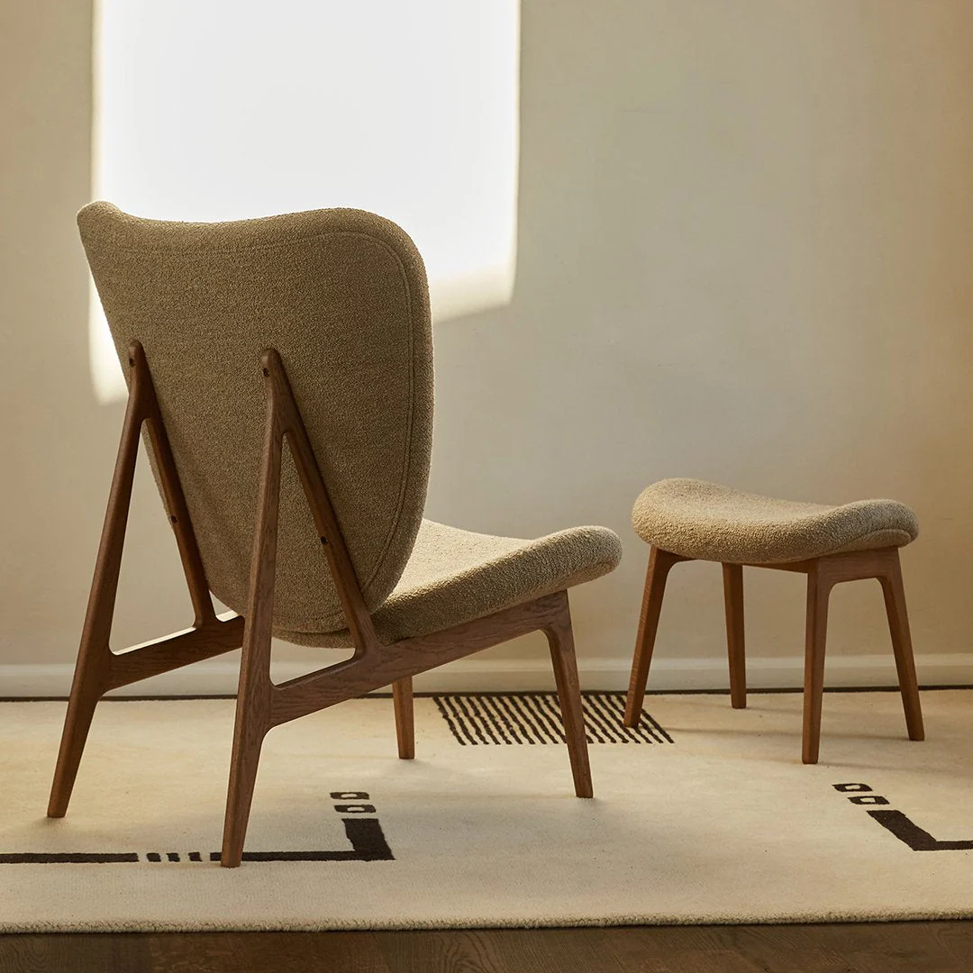 Elephant Lounge Stool / Ottoman - Fully Upholstered - Designers Cove