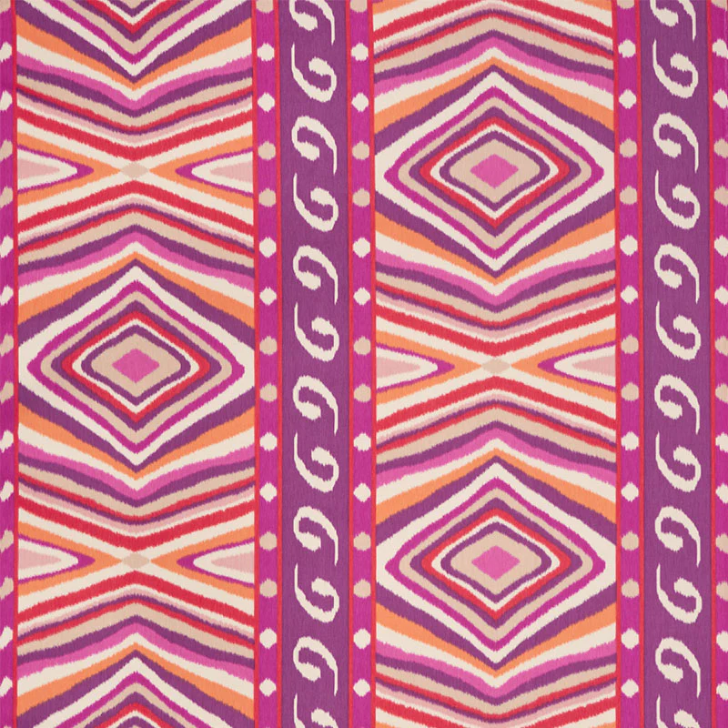 Terence Ikat - Magenta - Schumacher 178581 Fabric - Designers Cove