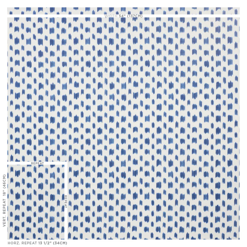 Izmir Ikat - Blue - Schumacher 179010 Fabric - Designers Cove