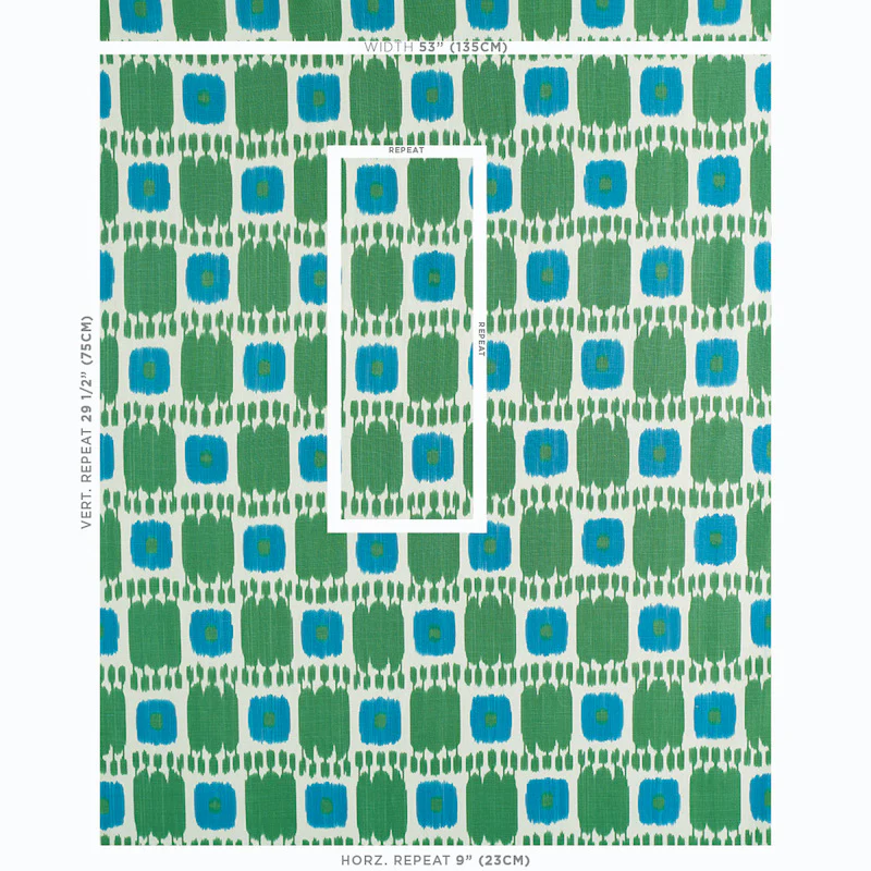 Kandira - Peacock - Schumacher 174405 Fabric - Designers Cove