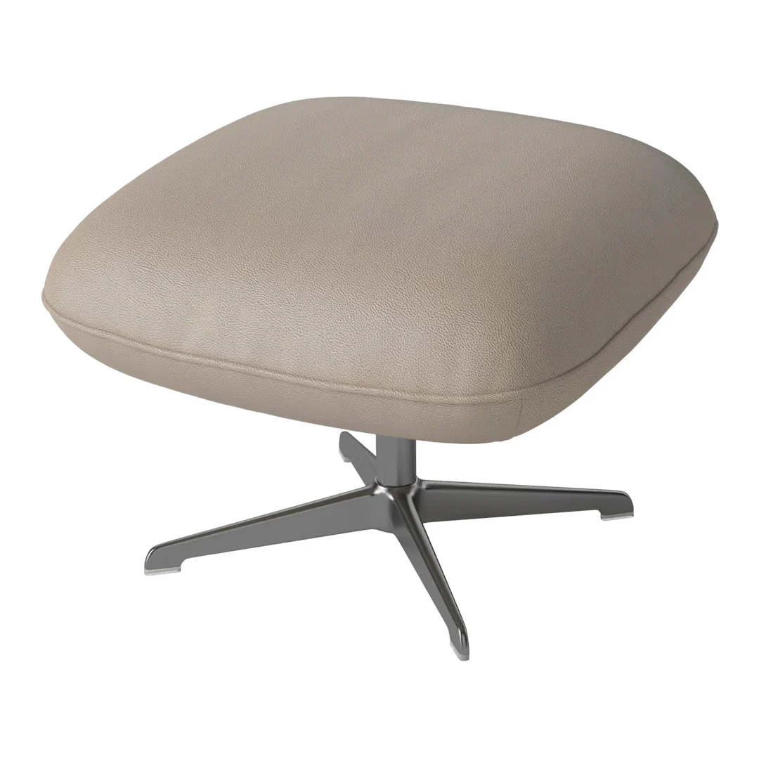 Ripon Footstool - 4-Star Base - Satin Lacquered Steel - Designers Cove