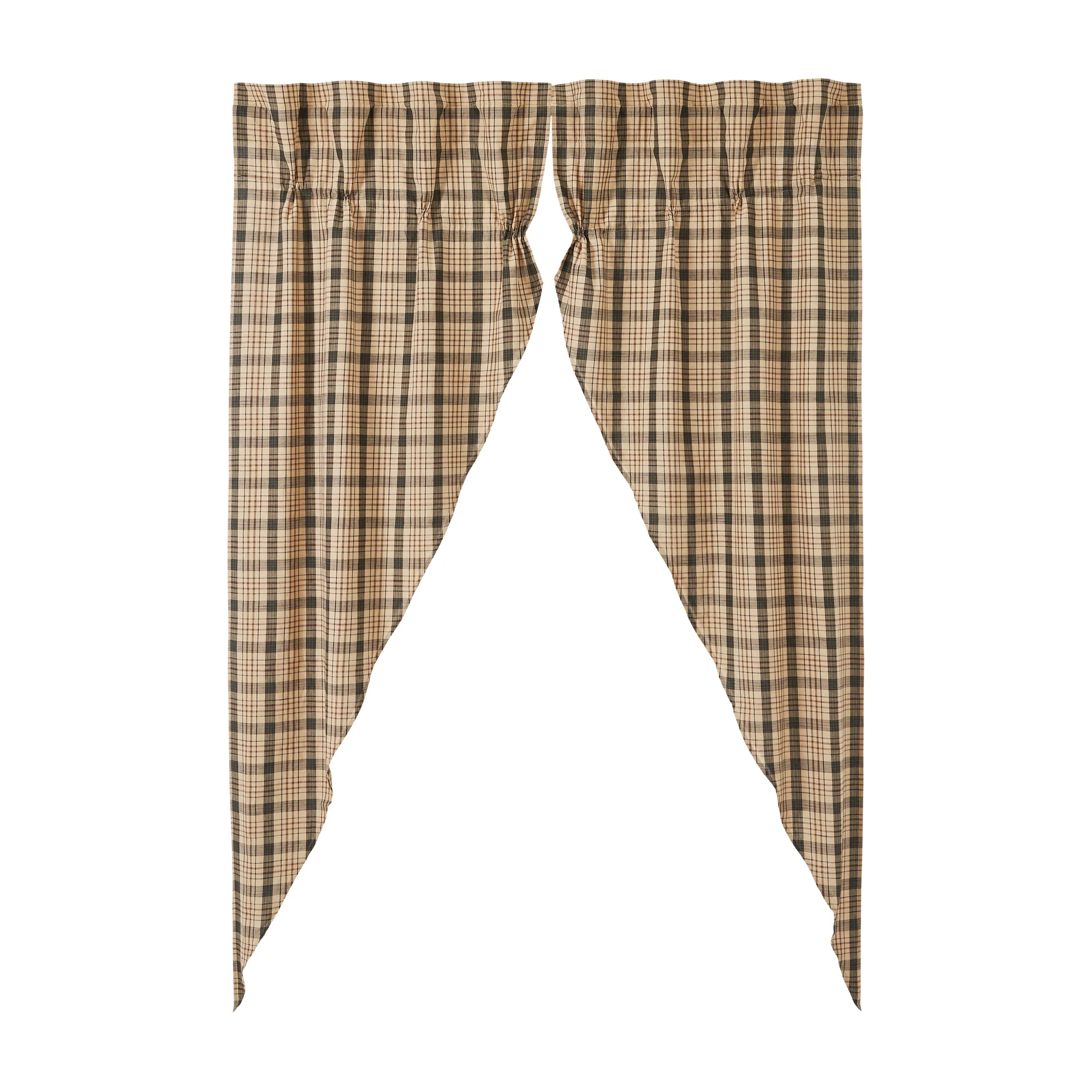 Cider Mill Plaid Prairie Long Panel Set of 2 84x36x18 - Designers Cove