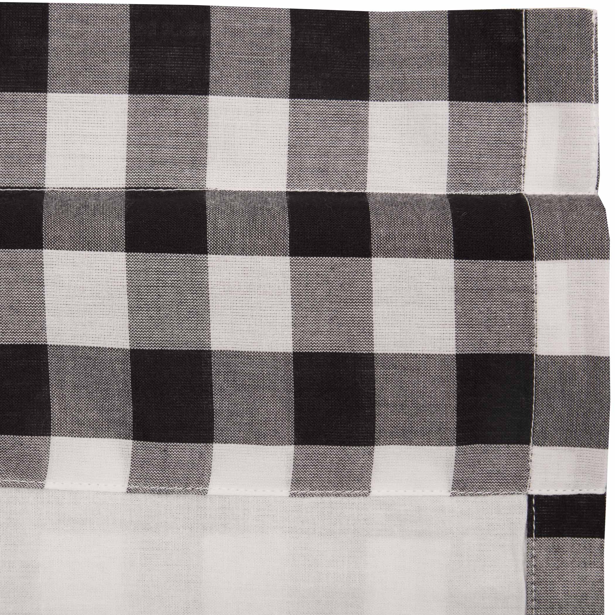 Annie Buffalo Black Check Prairie Long Panel Set of 2 84x36 | Farmhouse Buffalo Check Curtains - Designers Cove