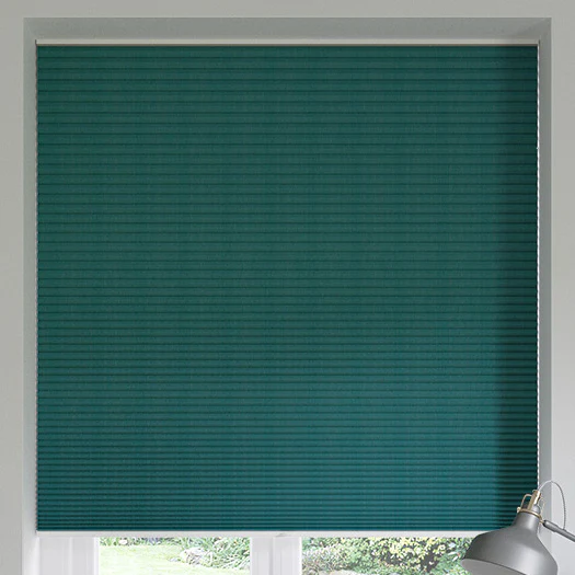Sydney Teal Pleated Blinds - Designers Cove