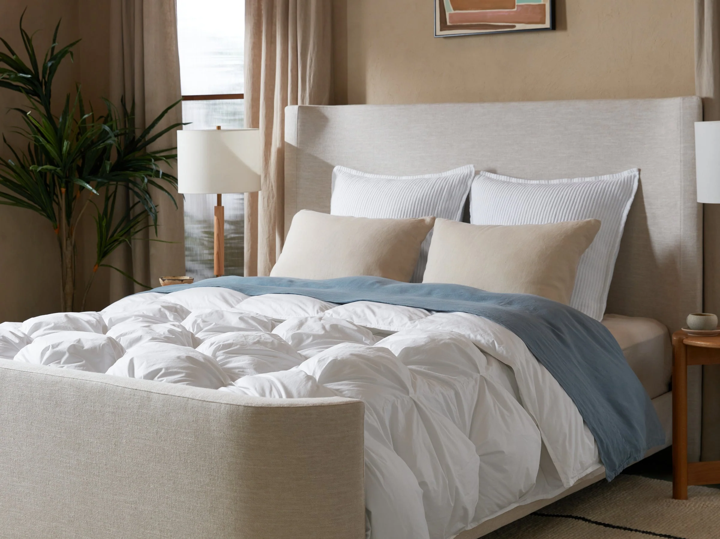 Organic Cotton Puff Comforter (White) - Designers Cove
