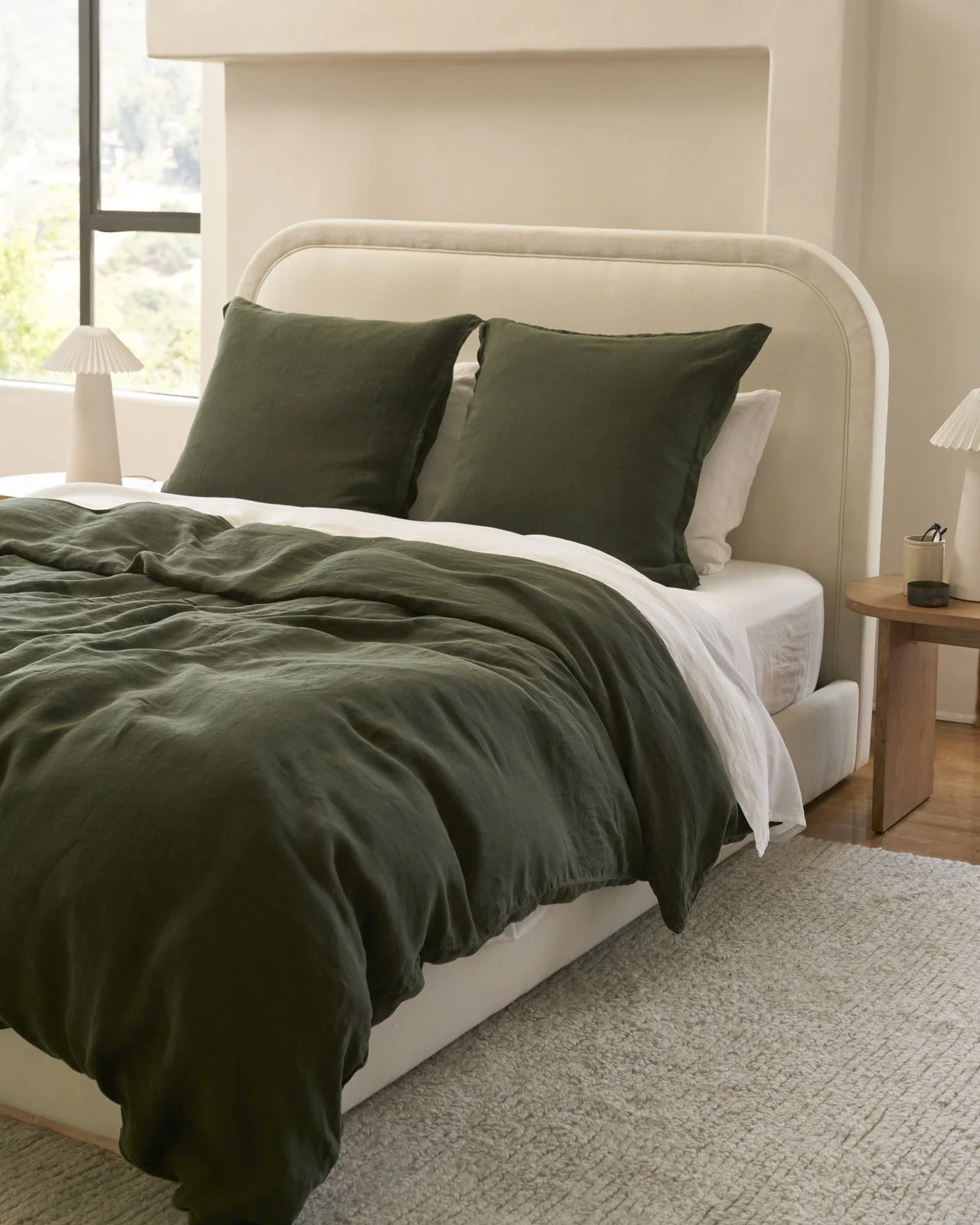 Linen Duvet Cover (Evergreen) - Designers Cove