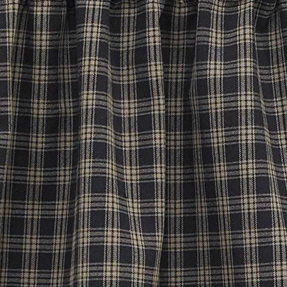 Sturbridge Black Gathered Swag 36 in. (prairie swag style) - Designers Cove