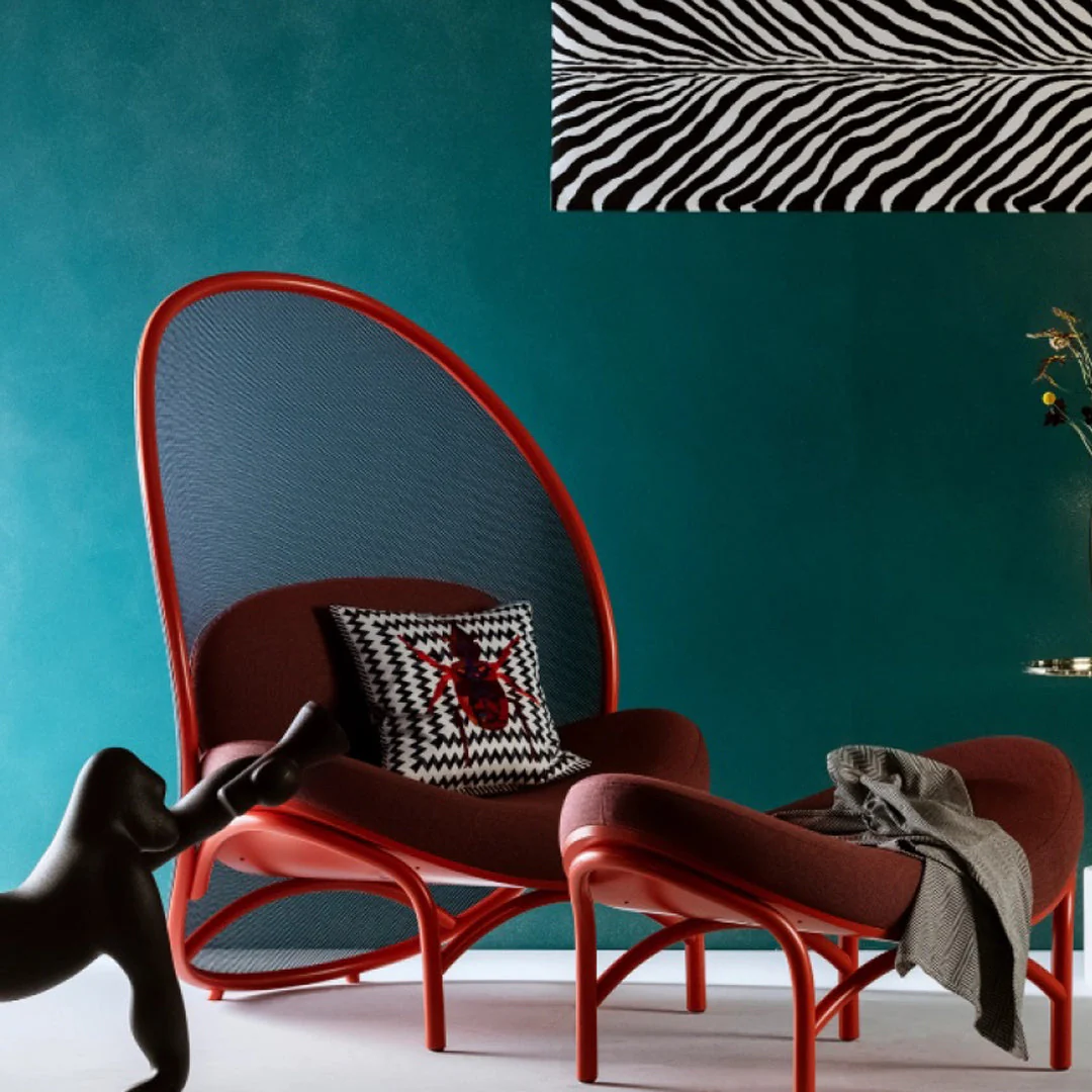 Chips Ottoman - Beech Pigment Frame - Designers Cove