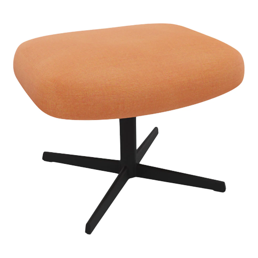 Wing Tip S286 Footstool w/ 4-Star Base - Fully Upholstered - Designers Cove