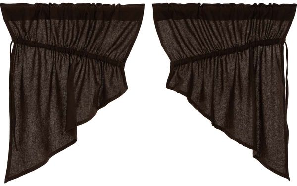 Burlap Chocolate Prairie Swag Set of 2 36x36x18 - Designers Cove