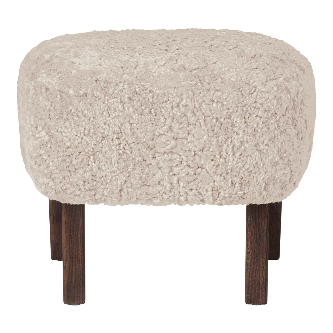 Ingeborg Ottoman - Sheepskin - Designers Cove