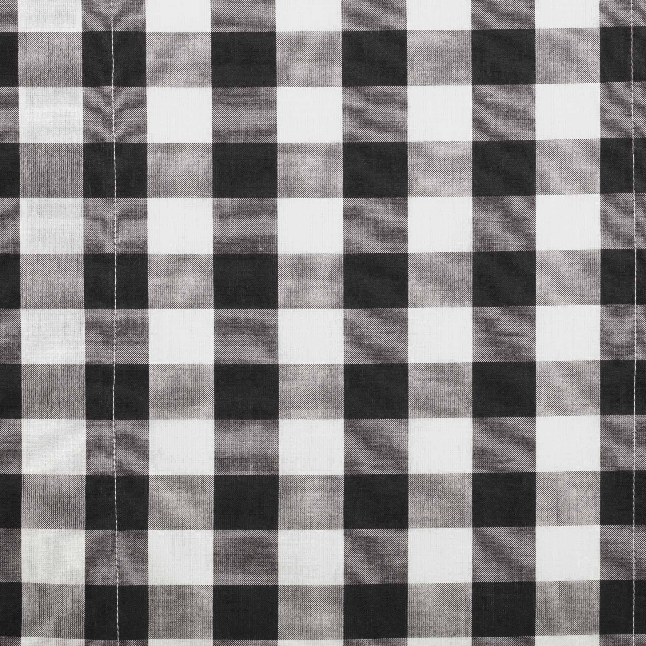 Annie Buffalo Black Check Prairie Long Panel Set of 2 84x36 | Farmhouse Buffalo Check Curtains - Designers Cove