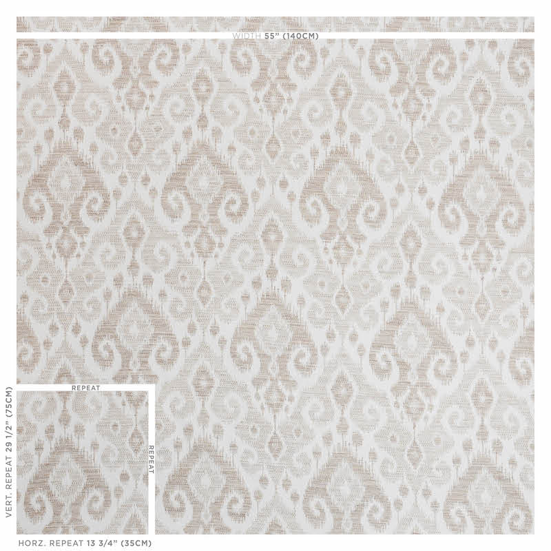 Dedra - Natural - Schumacher 77361 Fabric - Designers Cove