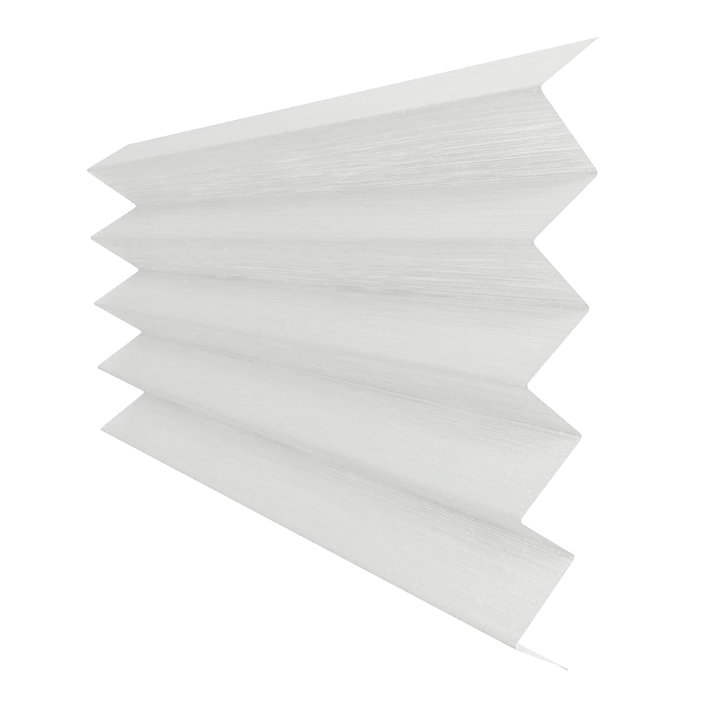 Geneva White Cotton Pleated Blinds - Designers Cove