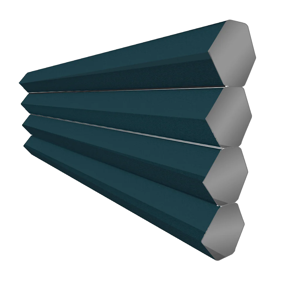 Sydney Teal Pleated Blinds - Designers Cove